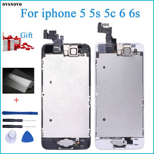 Full Assembly LCD Display for iPhone 5s 6s se 6 Touch Screen Digitizer Replacement with Home Button Front Camera Complete LCD - Amzon World