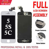 Full Set LCD Display for iPhone 5 5C 5S 5G LCD Screen Touch Digitizer Full Assembly LCD Replacement Pantalla+Home Button+Camera - Amzon World