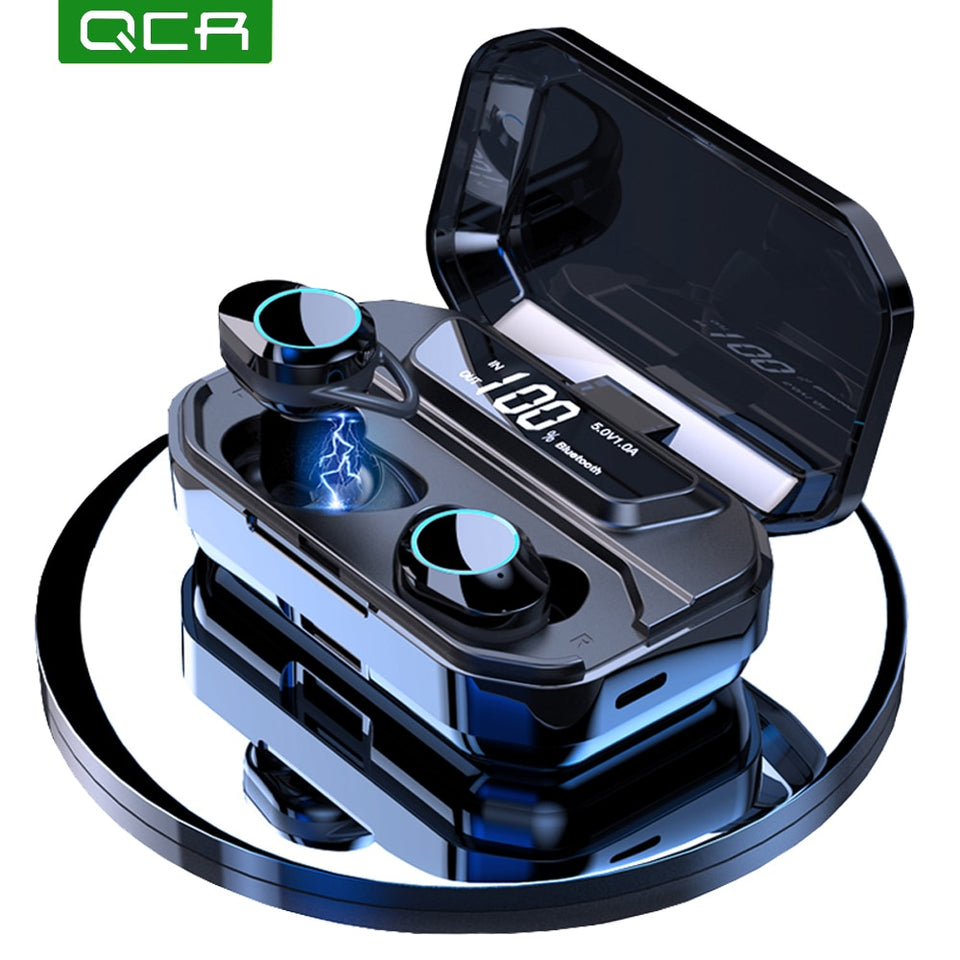 G02 TWS 5.0 Bluetooth 9D Stereo Earphone Wireless Earphones IPX7 Waterproof Earphones 3300mAh LED Smart Power Bank Phone Holder - Amzon World
