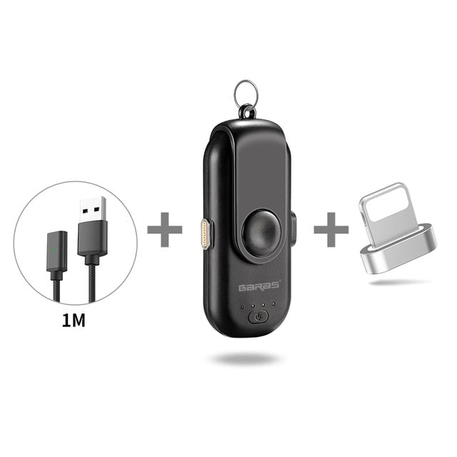 GARAS Magnetic Power Bank For iPhone/Micro USB/Type C 1000mAh Mini Magnet Charger Power Bank 18650 For iPhone/iPad/Xiaomi/LG - Amzon World