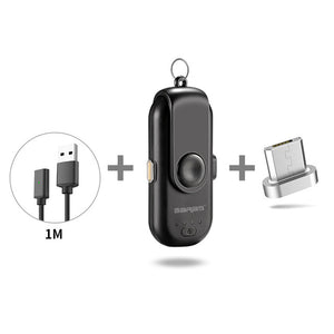 GARAS Magnetic Power Bank For iPhone/Micro USB/Type C 1000mAh Mini Magnet Charger Power Bank 18650 For iPhone/iPad/Xiaomi/LG - Amzon World