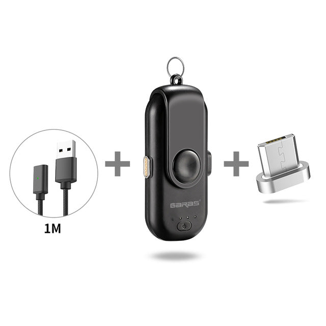 GARAS Magnetic Power Bank For iPhone/Micro USB/Type C 1000mAh Mini Magnet Charger Power Bank 18650 For iPhone/iPad/Xiaomi/LG - Amzon World