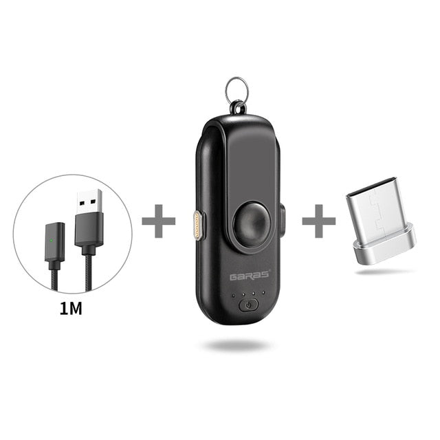 GARAS Magnetic Power Bank For iPhone/Micro USB/Type C 1000mAh Mini Magnet Charger Power Bank 18650 For iPhone/iPad/Xiaomi/LG - Amzon World