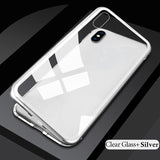 GETIHU Metal Magnetic Case for iPhone XR XS MAX X 8 Plus 7 +Tempered Glass Back Magnet Cases Cover for iPhone 7 6 6S Plus Case - Amzon World