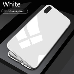 GETIHU Metal Magnetic Case for iPhone XR XS MAX X 8 Plus 7 +Tempered Glass Back Magnet Cases Cover for iPhone 7 6 6S Plus Case - Amzon World