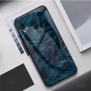 GFAITH Tempered Glass Case For Samsung Galaxy A50 Feather Print Cover For Samsung Galaxy A30 A20 A10 A40 S9 A70 Phone Cases S10 - Amzon World