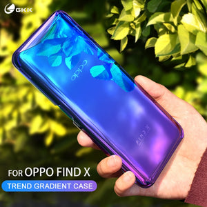 GKK Plating Case Oppo Find X Case Gradient Plating Transparent Magnetic Anti-shock Hard PC Thin Back Cover for Oppo Find X Coque - Amzon World