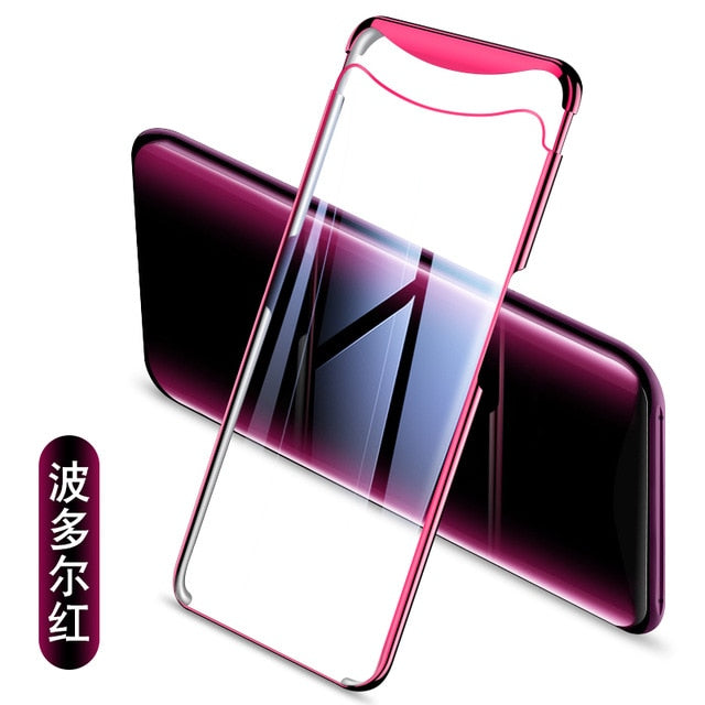 GKK luxury Case for OPPO Find X case Transparent Electroplated half-wrapped Anti-knock Hard PC Back Cover For OPPO Find X coque - Amzon World