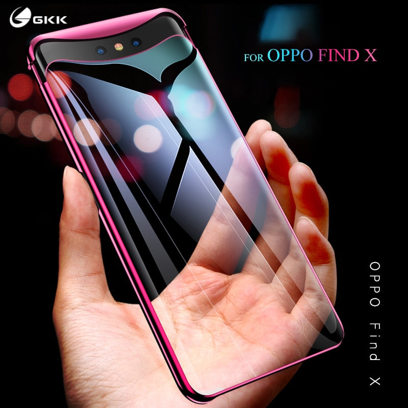 GKK luxury Case for OPPO Find X case Transparent Electroplated half-wrapped Anti-knock Hard PC Back Cover For OPPO Find X coque - Amzon World