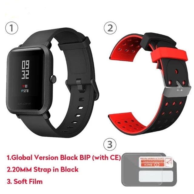 Global Version Xiaomi Huami Amazfit Bip Smart Watch GPS Gloness Smartwatch Smart-watch Watchs 45 Days Standby for Phone MI8 IOS - Amzon World