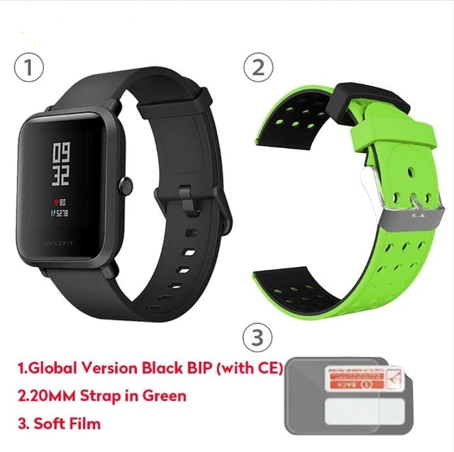 Global Version Xiaomi Huami Amazfit Bip Smart Watch GPS Gloness Smartwatch Smart-watch Watchs 45 Days Standby for Phone MI8 IOS - Amzon World