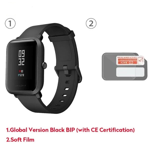 Global Version Xiaomi Huami Amazfit Bip Smart Watch GPS Gloness Smartwatch Smart-watch Watchs 45 Days Standby for Phone MI8 IOS - Amzon World