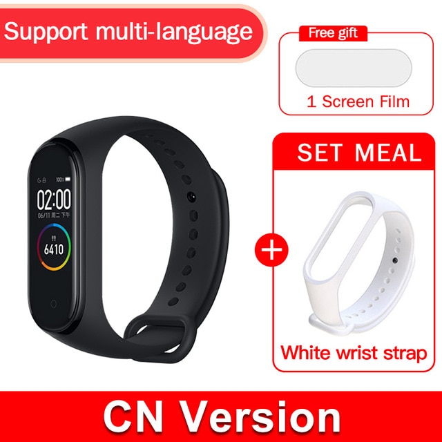 Global version original xiaomi mi band 4 color screen 2019 latest music smart bracelet heart rate fitness 135mAh bluetooth 5.0 - Amzon World