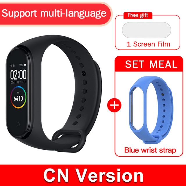 Global version original xiaomi mi band 4 color screen 2019 latest music smart bracelet heart rate fitness 135mAh bluetooth 5.0 - Amzon World