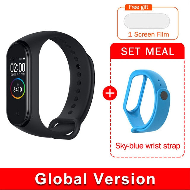 Global version original xiaomi mi band 4 color screen 2019 latest music smart bracelet heart rate fitness 135mAh bluetooth 5.0 - Amzon World
