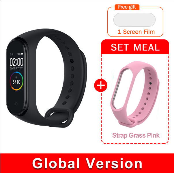 Global version original xiaomi mi band 4 color screen 2019 latest music smart bracelet heart rate fitness 135mAh bluetooth 5.0 - Amzon World
