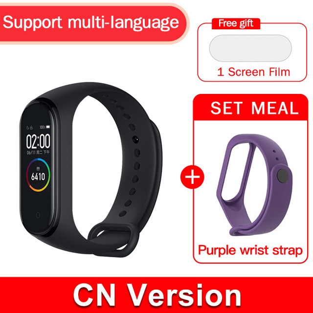 Global version original xiaomi mi band 4 color screen 2019 latest music smart bracelet heart rate fitness 135mAh bluetooth 5.0 - Amzon World