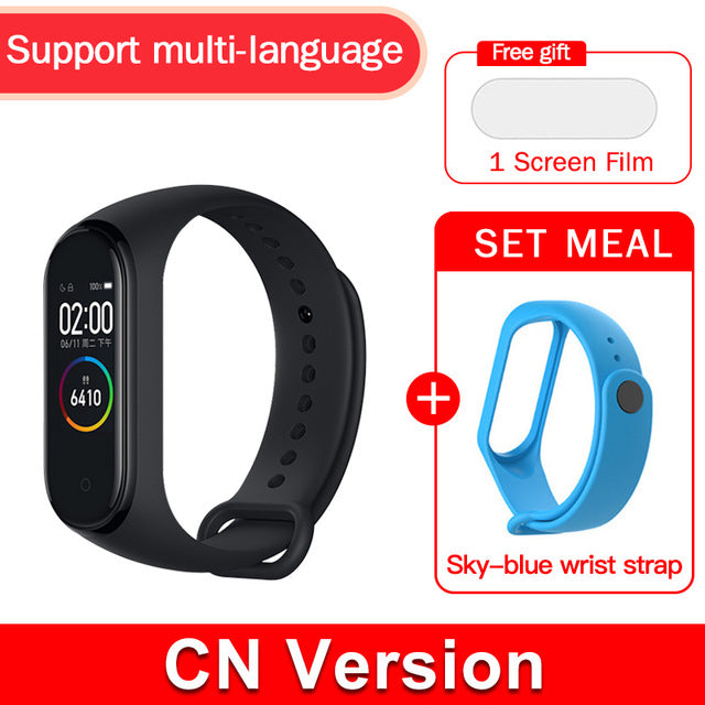 Global version original xiaomi mi band 4 color screen 2019 latest music smart bracelet heart rate fitness 135mAh bluetooth 5.0 - Amzon World