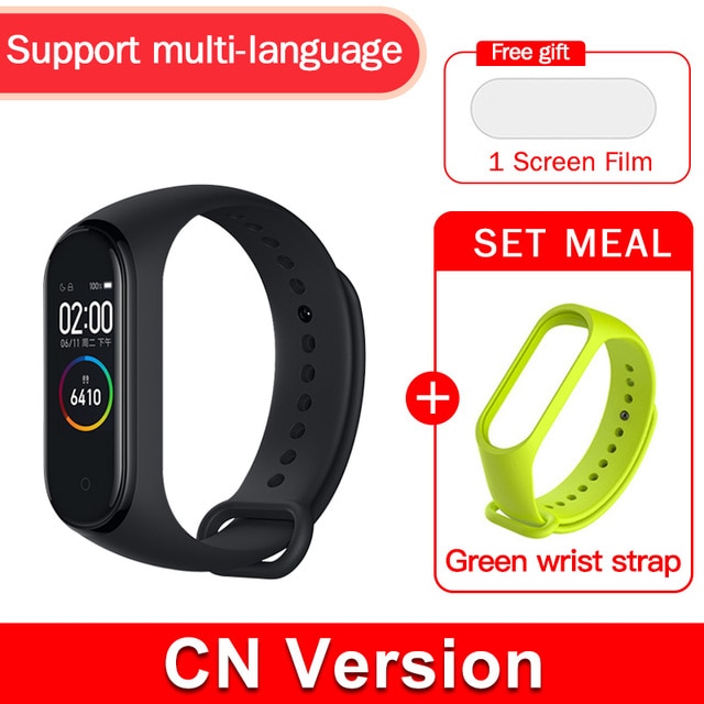 Global version original xiaomi mi band 4 color screen 2019 latest music smart bracelet heart rate fitness 135mAh bluetooth 5.0 - Amzon World