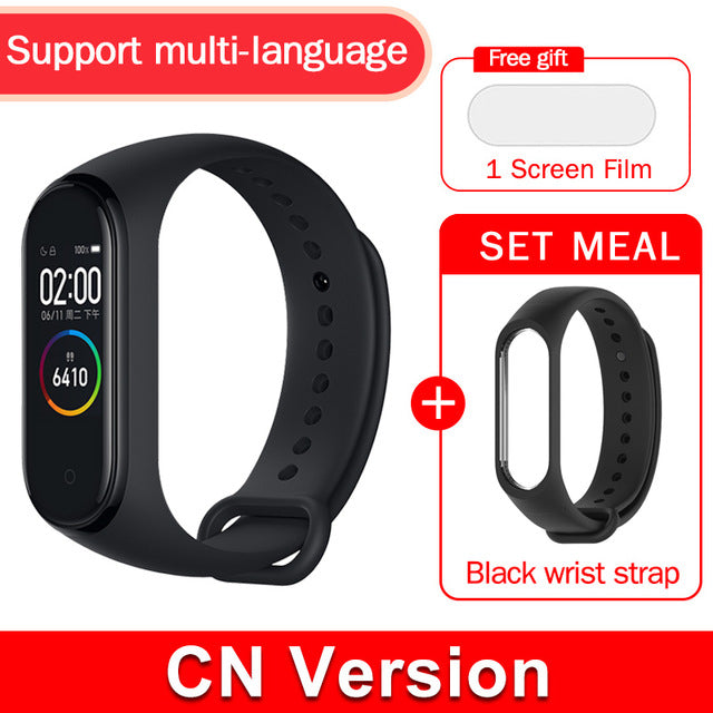 Global version original xiaomi mi band 4 color screen 2019 latest music smart bracelet heart rate fitness 135mAh bluetooth 5.0 - Amzon World