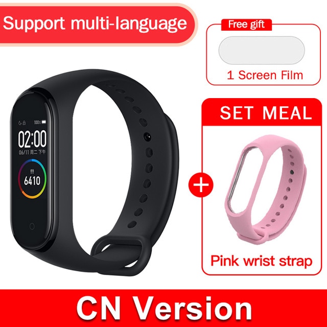 Global version original xiaomi mi band 4 color screen 2019 latest music smart bracelet heart rate fitness 135mAh bluetooth 5.0 - Amzon World