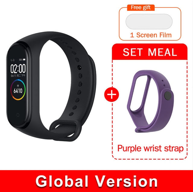 Global version original xiaomi mi band 4 color screen 2019 latest music smart bracelet heart rate fitness 135mAh bluetooth 5.0 - Amzon World