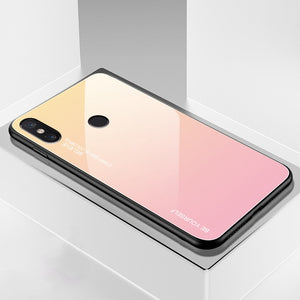 Gradient Tempered Glass Case For Xiaomi Redmi Note 7 5 6 Pro Pocophone F1 Mi8 Mi A2 Lite 6X 5X Mi9 SE 9t Cover Protective Fundas - Amzon World