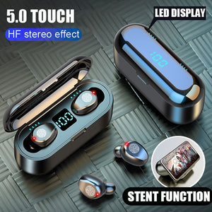 H&A Bluetooth V5.0 Earphone Wireless Earphones Stereo Sport Wireless Headphones Earbuds headset 2000 mAh Power For iPhone Xiaomi - Amzon World
