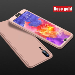 H&A Luxury 360 Degree Full Cover Phone Case For Huawei P20 Lite P20 Pro Screen Protector Phone Cover P20 Lite P20 Pro Case Glass - Amzon World