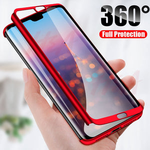 H&A Luxury 360 Degree Full Cover Phone Case For Huawei P20 Lite P20 Pro Screen Protector Phone Cover P20 Lite P20 Pro Case Glass - Amzon World