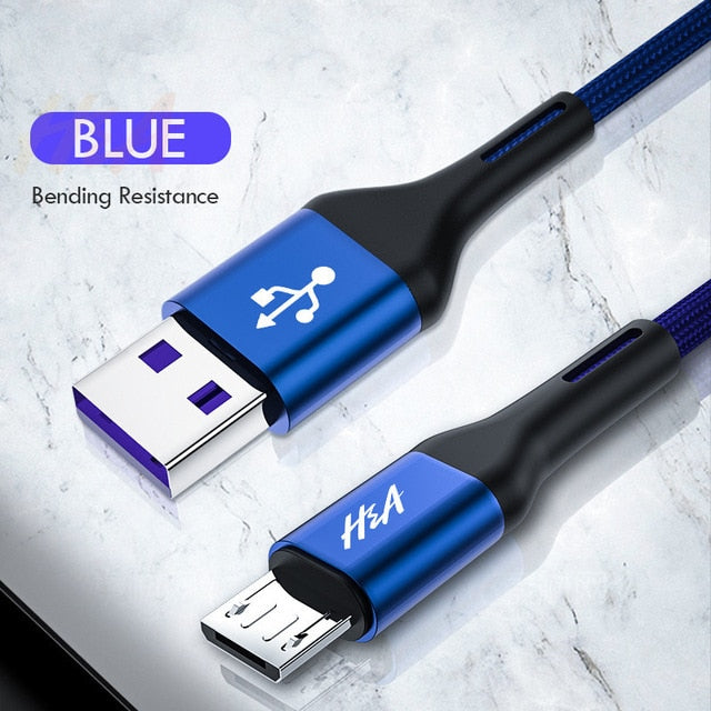 H&A Micro USB Cable 3.0A Fast Charging Microusb Charger Cable For Samsung J4 J5 J6 J7 Xiaomi Redmi Note 5 4 Android Phone Cables - Amzon World