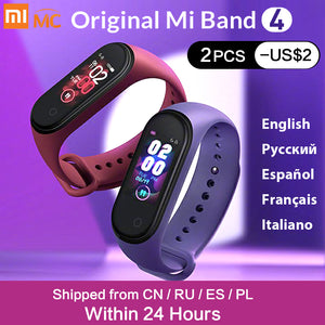 In Stock Original Xiaomi Mi Band 4 Smart Miband 3 Color Screen Bracelet Heart Rate Fitness Music Bluetooth 50M Waterproof Band4 - Amzon World