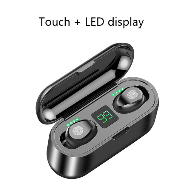 HATOSTEPED Bluetooth Earphones 5.0 TWS Mini Wireless Headset Power Display Earphone with charging box Sports Earbuds Gaming - Amzon World