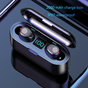HATOSTEPED Bluetooth Earphones 5.0 TWS Mini Wireless Headset Power Display Earphone with charging box Sports Earbuds Gaming - Amzon World