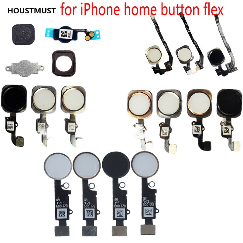 HOUSTMUST 1pcs Home Button with Flex Cable for iPhone 5 5C 5S 6 6Plus 6s plus 7 7Plus Home button Flex Assembly - Amzon World