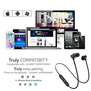 Magnetic Wireless Bluetooth Earphone Stereo Sports Waterproof Earbuds Wireless in-ear Headset with Mic For IPhone 7 Samsung - Amzon World