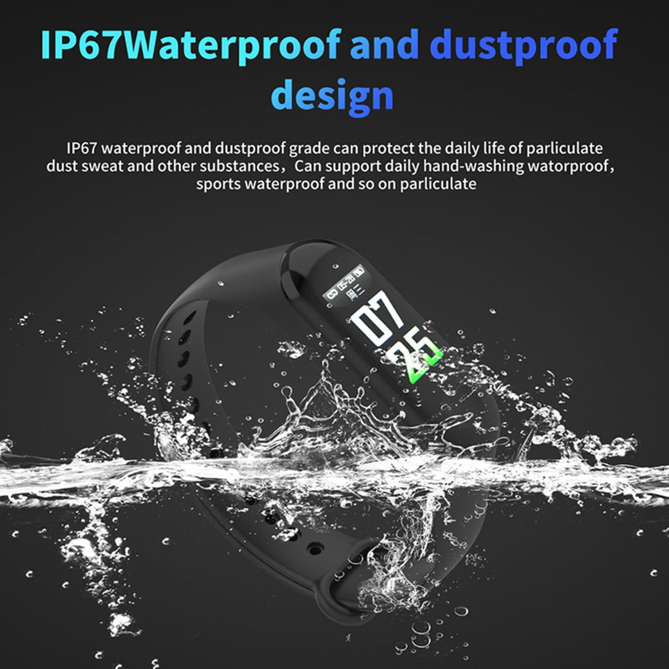M3 Pro Smart Band Waterproof Fitness Tracker VS M3 Plus Smart Bracelet Blood Pressure Heart Rate Monitor PK Mi Band 3 - Amzon World