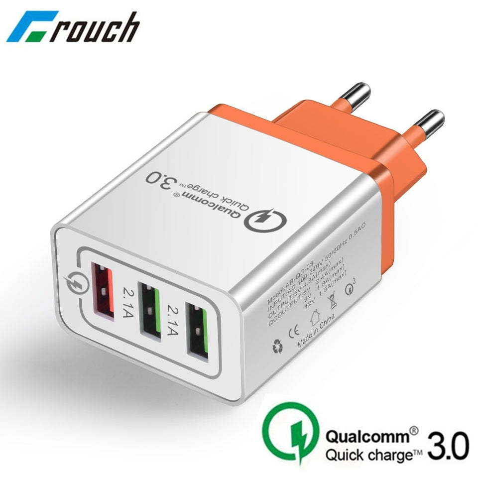 Universal 18 W USB Quick charge 3.0 5V 3A for Iphone 7 8 EU US Plug Mobile Phone Fast charger charging for Samsug s8 s9 Huawei - Amzon World