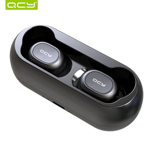 QCY qs1 TWS 5.0 Bluetooth headphone 3D stereo wireless earphone with dual microphone - Amzon World
