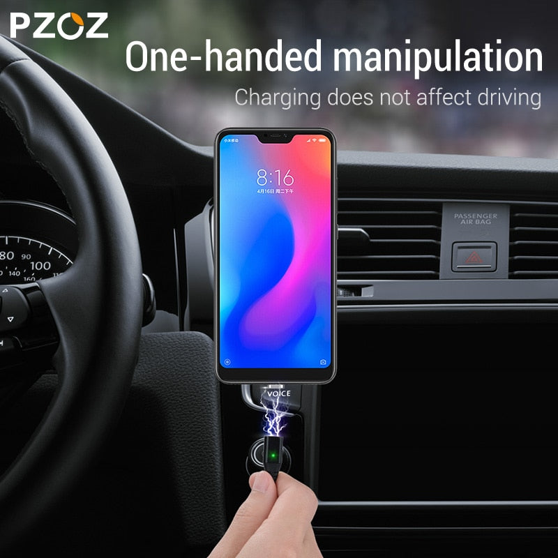 PZOZ Magnetic Cable Micro usb Type C Fast Charging Adapter Phone Microusb Type-C Magnet Charger usb c For iphone Samsung xiaomi - Amzon World