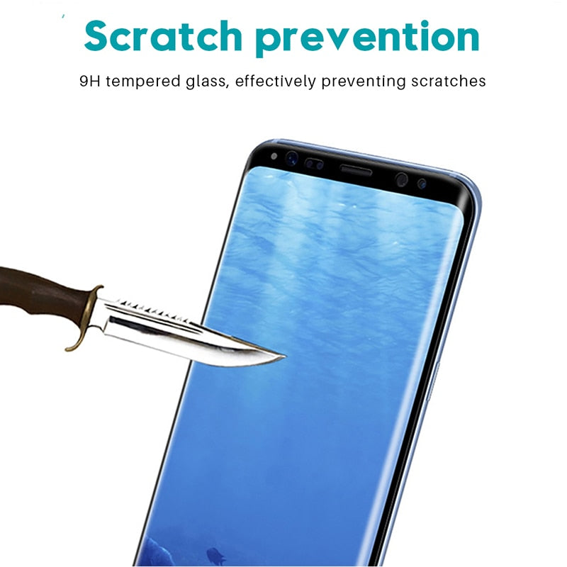 Tempered Glass Film For Samsung Galaxy Note 8 9 S9 S8 Plus S7 Edge 9D Full Curved Screen Protector For Samsung A6 A8 Plus 2018 - Amzon World