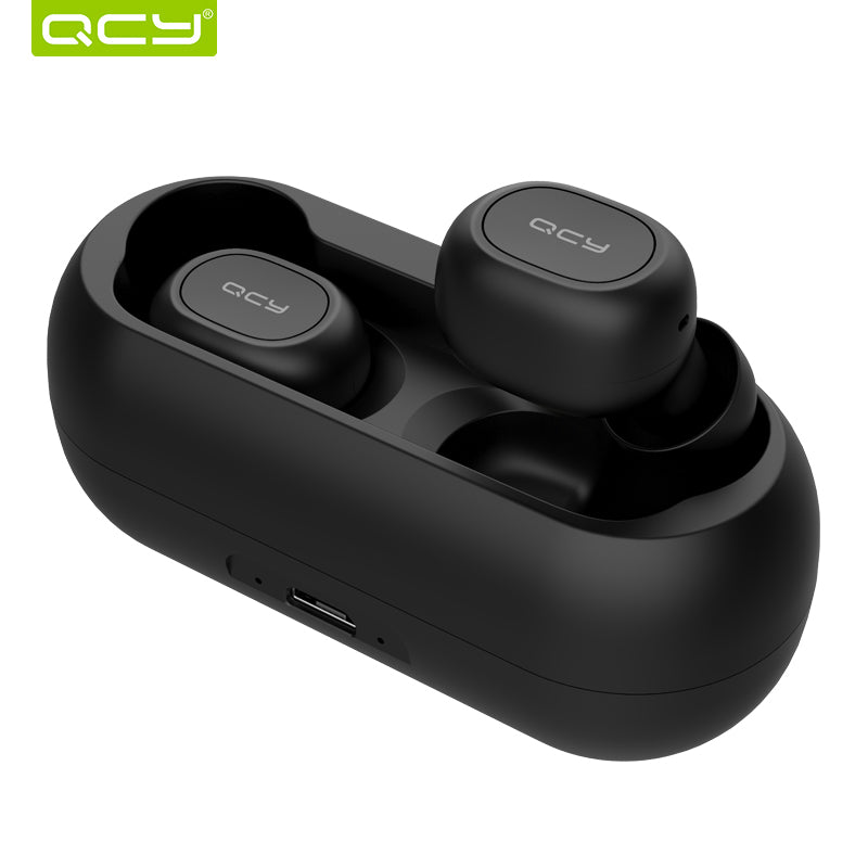 QCY qs1 TWS 5.0 Bluetooth headphone 3D stereo wireless earphone with dual microphone - Amzon World