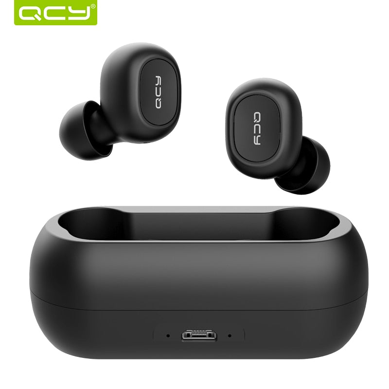 QCY qs1 TWS 5.0 Bluetooth headphone 3D stereo wireless earphone with dual microphone - Amzon World