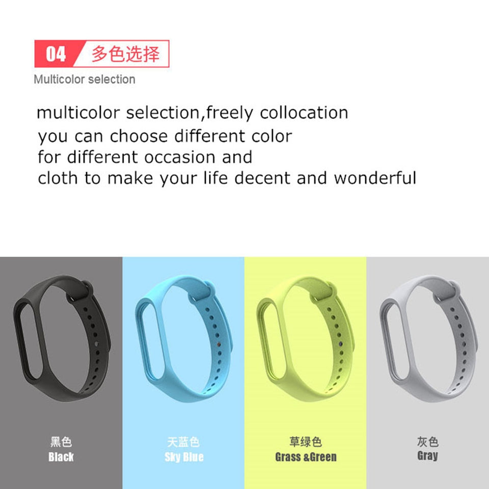 Bracelet for Xiaomi Mi Band 3 4 Sport Strap watch Silicone wrist strap For xiaomi mi band 3 4 bracelet Miband 4 3 Strap - Amzon World