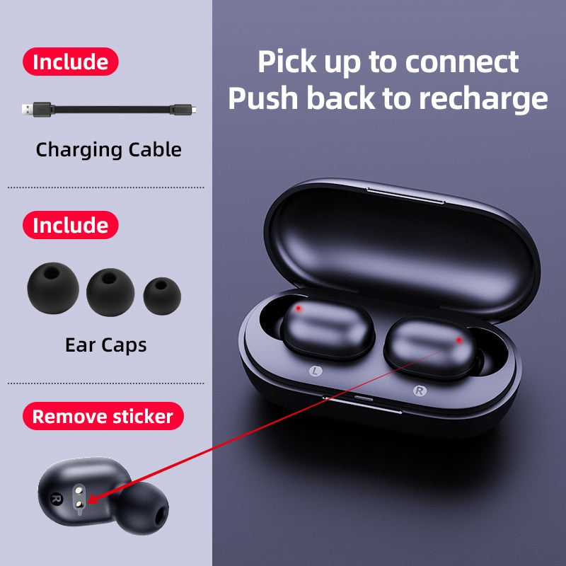 Haylou GT1 TWS Fingerprint Touch Bluetooth Earphones, HD Stereo Wireless Headphones,Noise Cancelling Gaming Headset - Amzon World