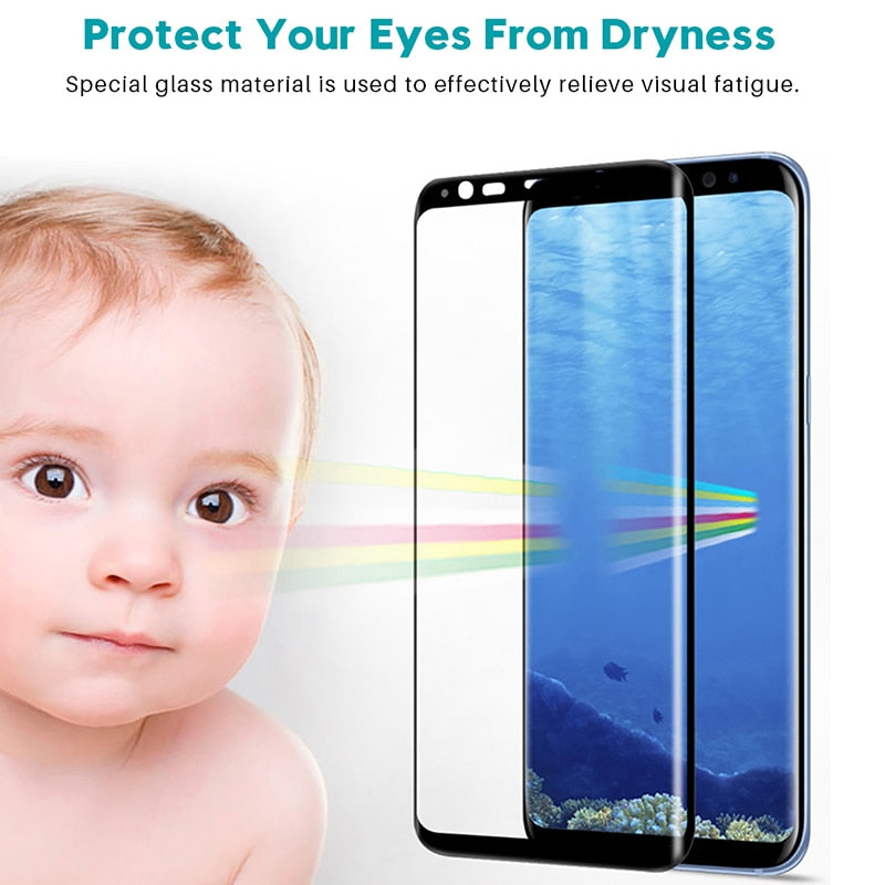 Tempered Glass Film For Samsung Galaxy Note 8 9 S9 S8 Plus S7 Edge 9D Full Curved Screen Protector For Samsung A6 A8 Plus 2018 - Amzon World