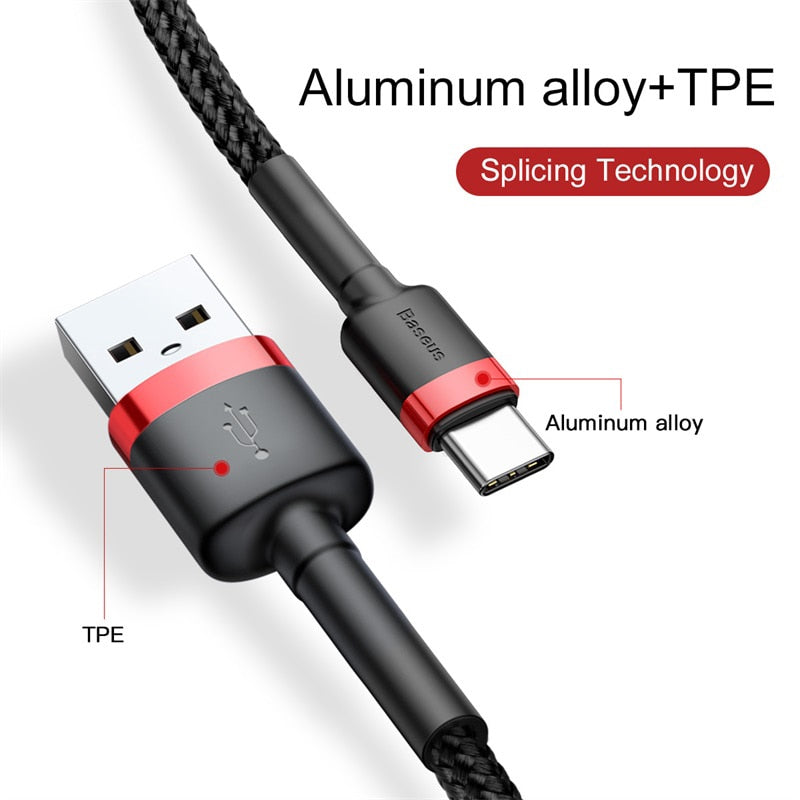 Baseus USB Type C Cable for xiaomi redmi k20 pro USB C Mobile Phone Cable Fast Charging Type C Cable for USB Type-C Devices - Amzon World