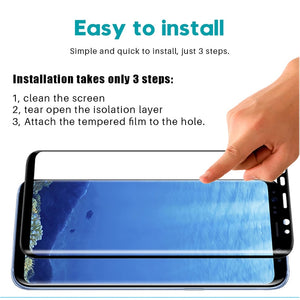 Tempered Glass Film For Samsung Galaxy Note 8 9 S9 S8 Plus S7 Edge 9D Full Curved Screen Protector For Samsung A6 A8 Plus 2018 - Amzon World