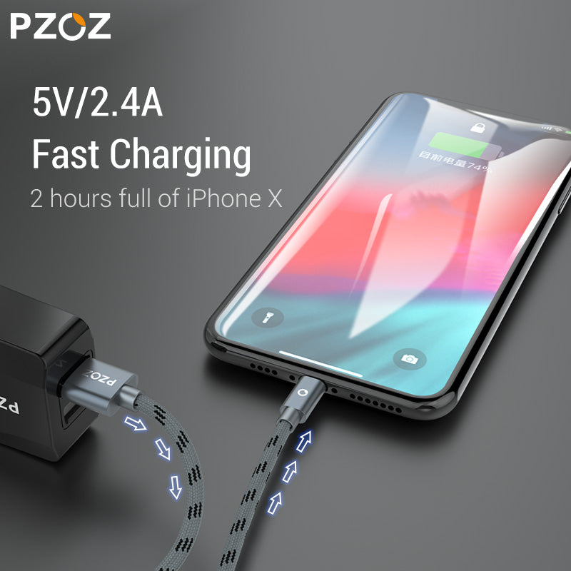 PZOZ usb cable for iphone cable Xs max Xr X 8 7 6 plus 6s 5 s plus ipad mini fast charging cables mobile phone charger cord data - Amzon World