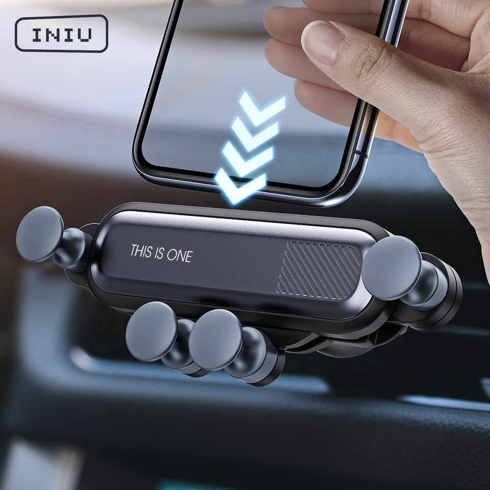 INIU Gravity Car Holder For Phone in Car Air Vent Clip Mount No Magnetic Mobile Phone Holder GPS Stand For iPhone XS MAX Xiaomi - Amzon World